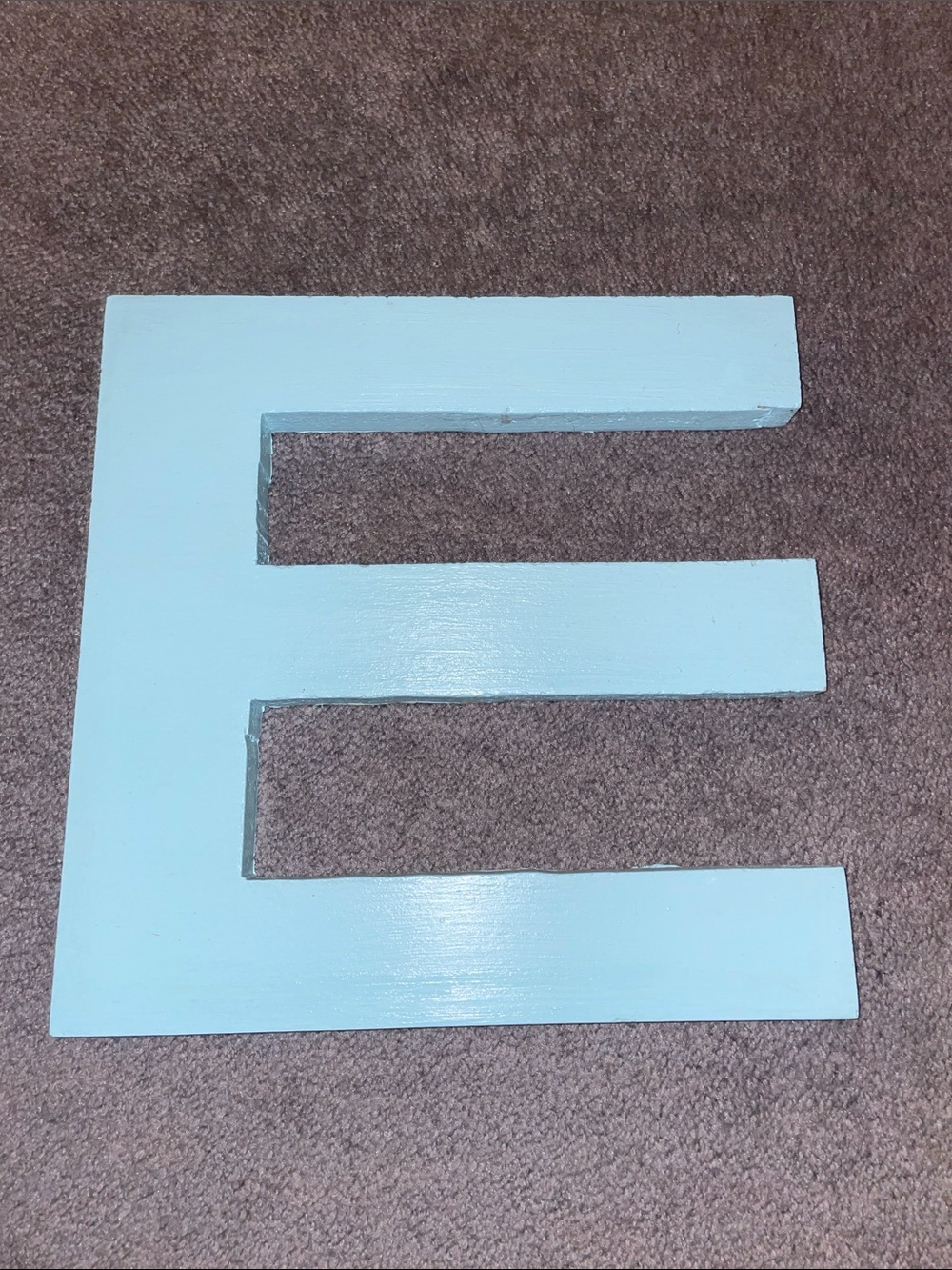 Light Blue Decorative Wall Letter E - Home Wall Decor